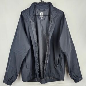FJ DryJoys Golf‎ Windbreaker Jacket Black Full Zip Lightweight Mens M